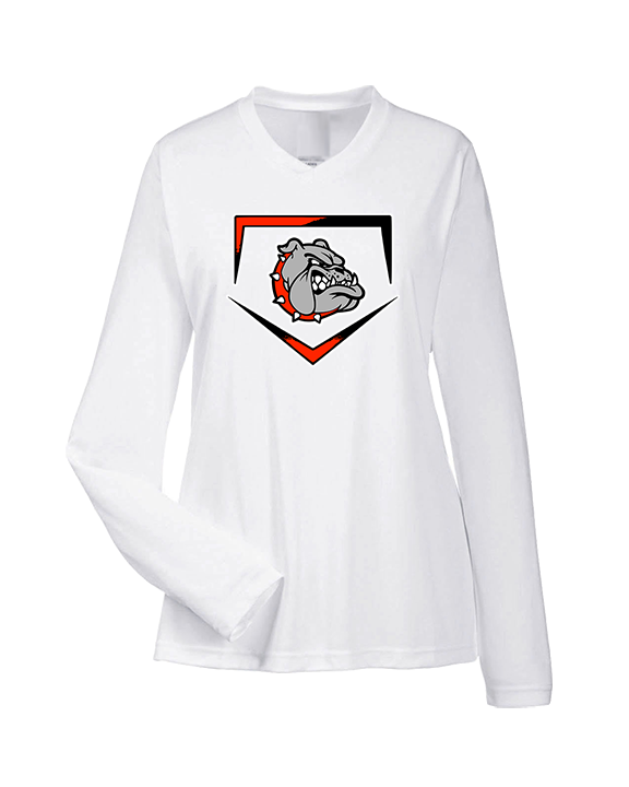 Rossville Dawgs 9U Baseball Plate - Womens Performance Longsleeve