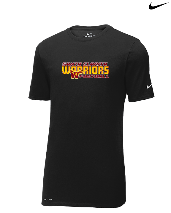 Santa Clarita Warriors Football Bold - Mens Nike Cotton Poly Tee