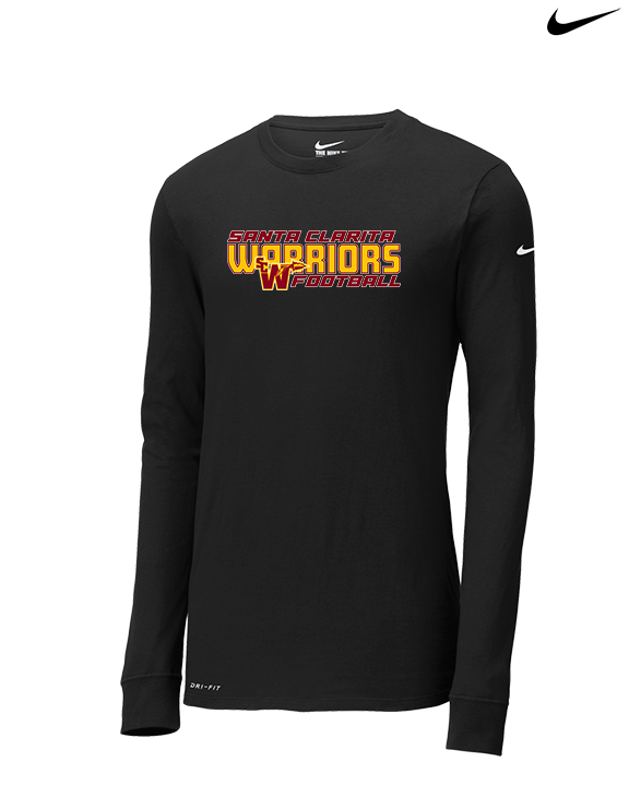 Santa Clarita Warriors Football Bold - Mens Nike Longsleeve