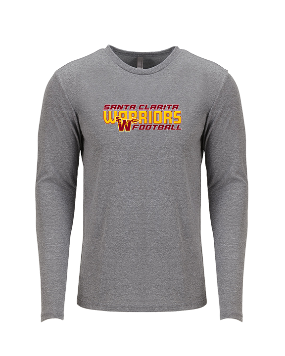 Santa Clarita Warriors Football Bold - Tri-Blend Long Sleeve