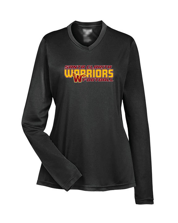 Santa Clarita Warriors Football Bold - Womens Performance Longsleeve