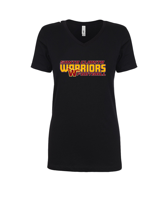 Santa Clarita Warriors Football Bold - Womens Vneck