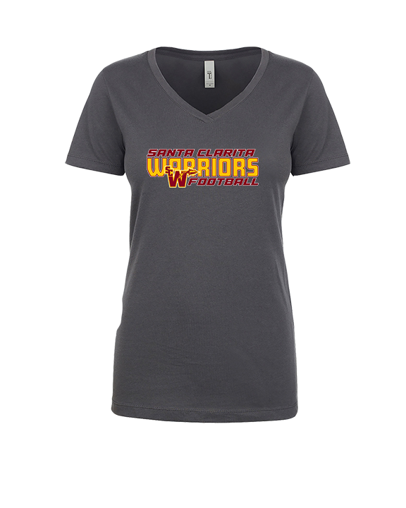 Santa Clarita Warriors Football Bold - Womens Vneck