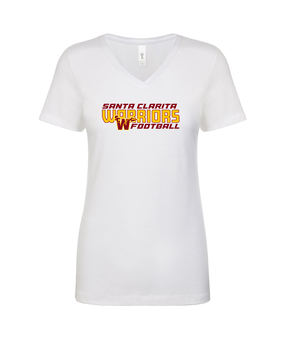 Santa Clarita Warriors Football Bold - Womens Vneck