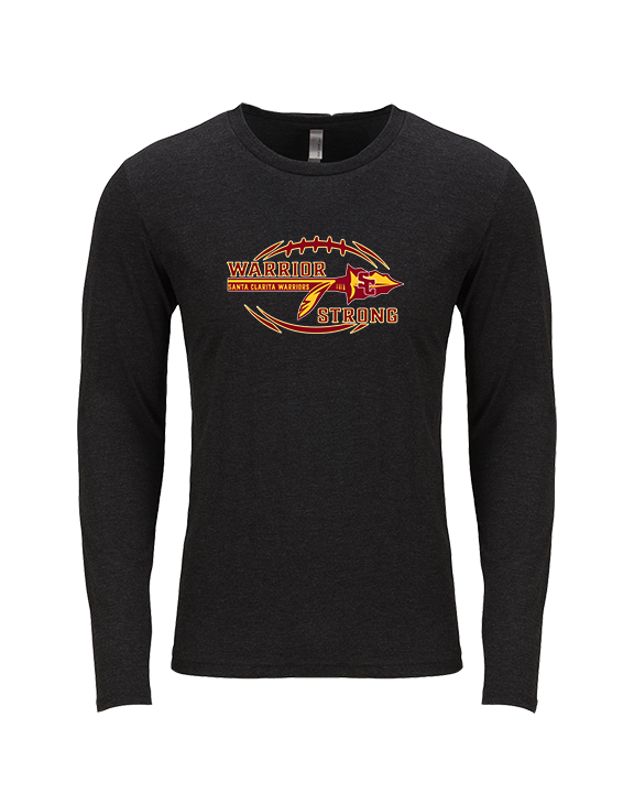 Santa Clarita Warriors Football Strong - Tri-Blend Long Sleeve