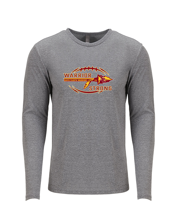 Santa Clarita Warriors Football Strong - Tri-Blend Long Sleeve