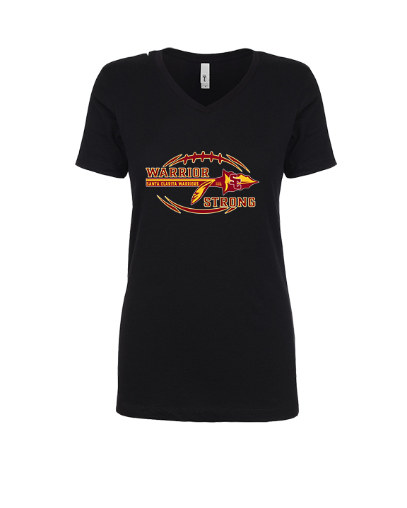 Santa Clarita Warriors Football Strong - Womens Vneck