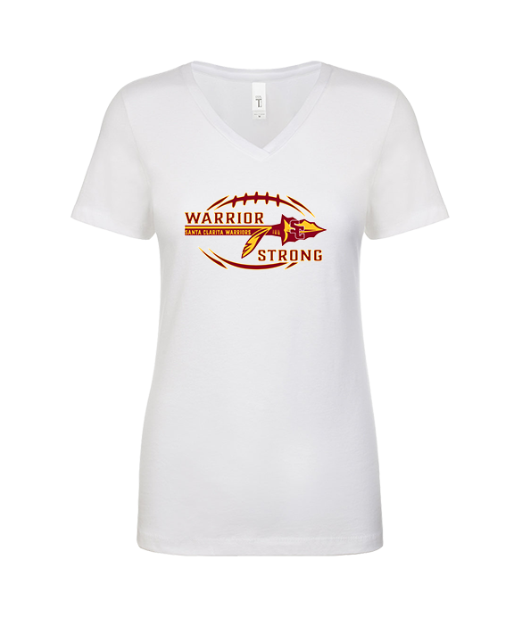 Santa Clarita Warriors Football Strong - Womens Vneck