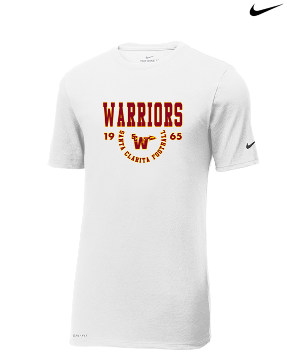 Santa Clarita Warriors Football Swoop SCW - Mens Nike Cotton Poly Tee