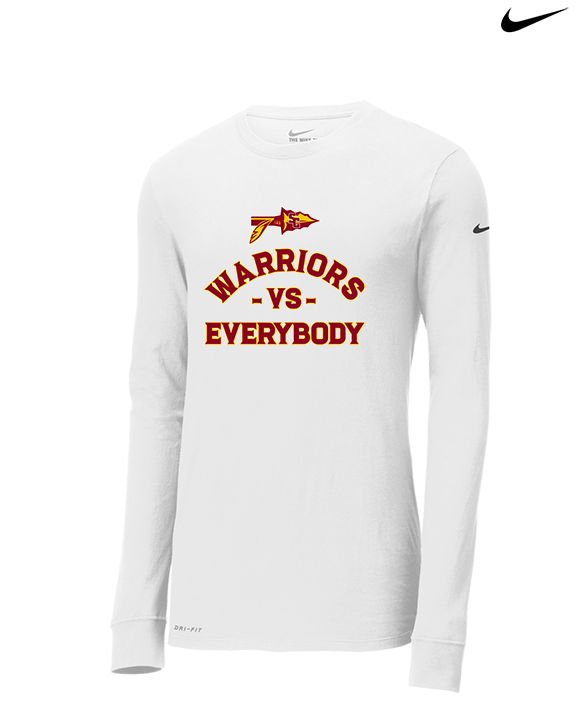 Santa Clarita Warriors Football VS Everybody Arrow - Mens Nike Longsleeve