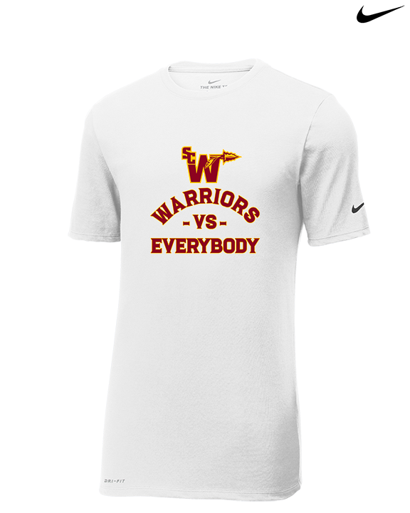 Santa Clarita Warriors Football VS Everybody SCW - Mens Nike Cotton Poly Tee