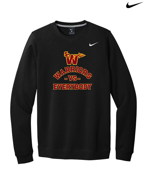 Santa Clarita Warriors Football VS Everybody SCW - Mens Nike Crewneck