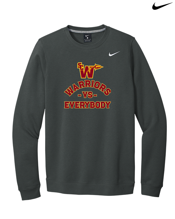 Santa Clarita Warriors Football VS Everybody SCW - Mens Nike Crewneck