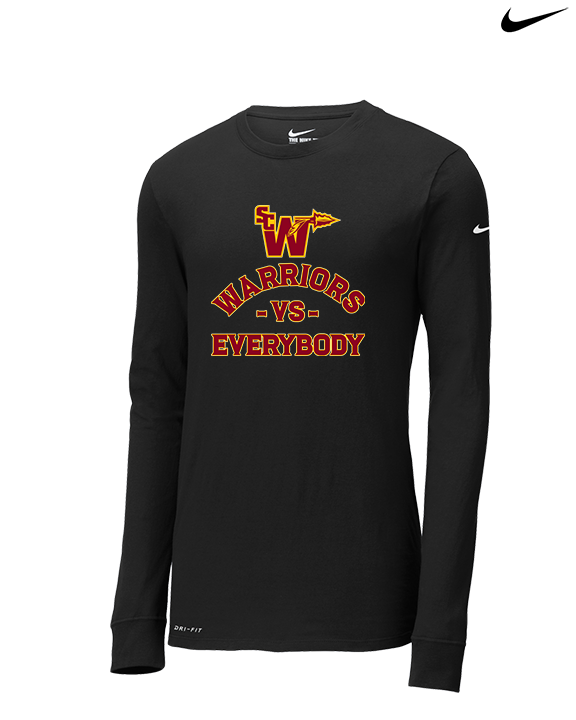 Santa Clarita Warriors Football VS Everybody SCW - Mens Nike Longsleeve