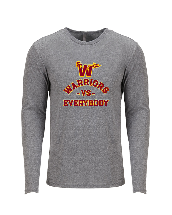 Santa Clarita Warriors Football VS Everybody SCW - Tri-Blend Long Sleeve