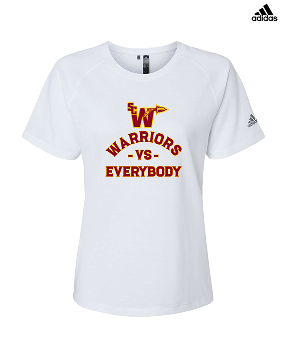 Santa Clarita Warriors Football VS Everybody SCW - Womens Adidas Performance Shirt