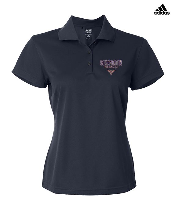 Somerton HS Football Block - Adidas Womens Polo