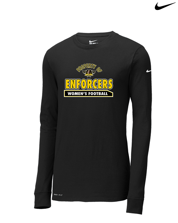 Tennessee Enforcers Womens Football Property - Mens Nike Longsleeve