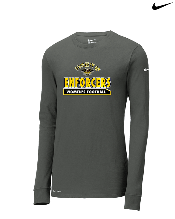 Tennessee Enforcers Womens Football Property - Mens Nike Longsleeve