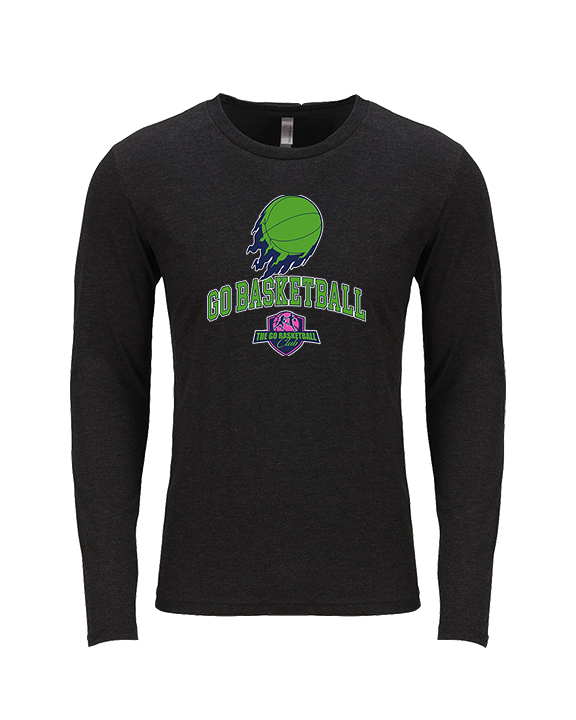 The GO Basketball Club On Fire - Tri-Blend Long Sleeve