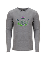 The GO Basketball Club Outline - Tri-Blend Long Sleeve