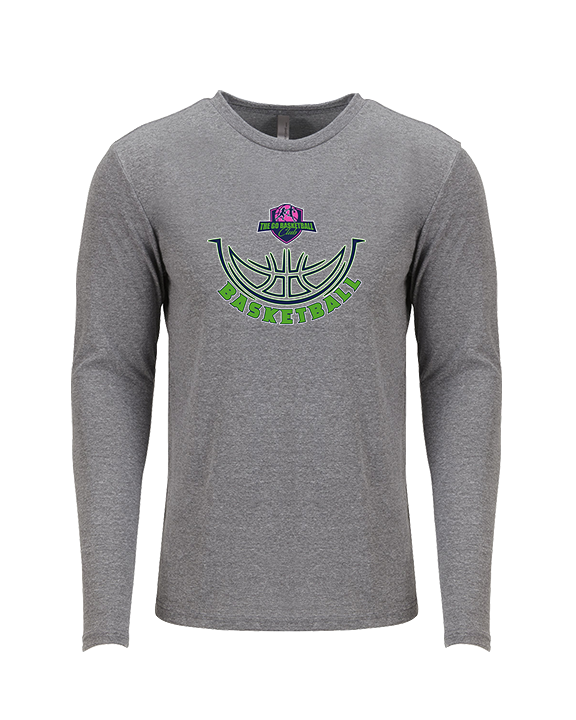 The GO Basketball Club Outline - Tri-Blend Long Sleeve