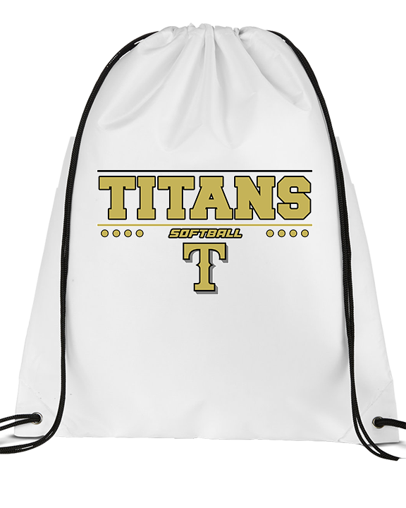 Treasure Coast HS Softball Border - Drawstring Bag