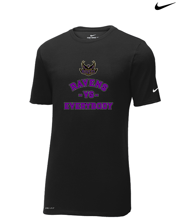 Tucson Ravens Football Vs Everybody - Mens Nike Cotton Poly Tee