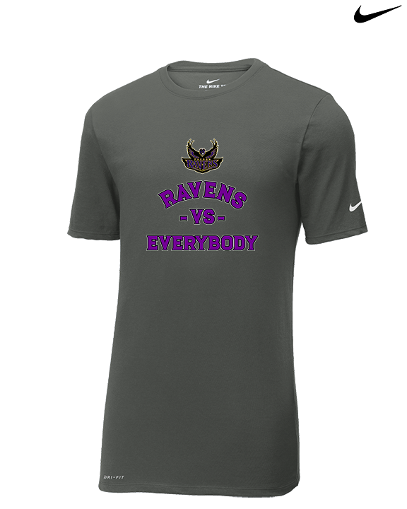 Tucson Ravens Football Vs Everybody - Mens Nike Cotton Poly Tee