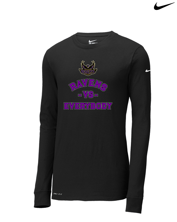 Tucson Ravens Football Vs Everybody - Mens Nike Longsleeve