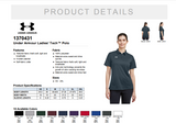 Santa Monica College Football Curve - Under Armour Ladies Tech Polo