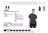 Jordan HS Football Laces - Under Armour Ladies Tech Polo