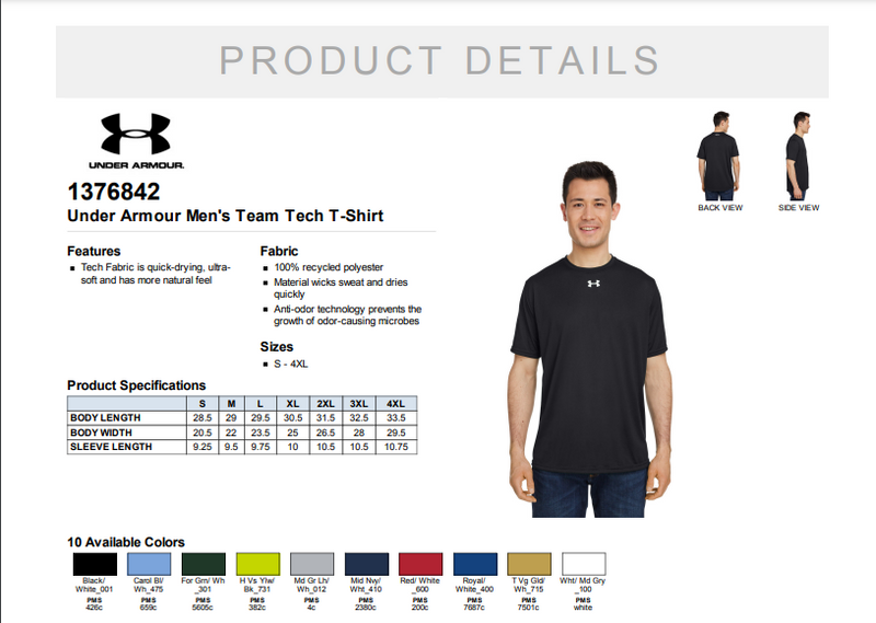 John Burroughs HS Cheer Square - Under Armour Mens Team Tech T-Shirt