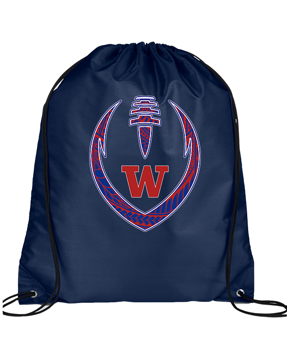 Waianae HS Football Full Football - Drawstring Bag