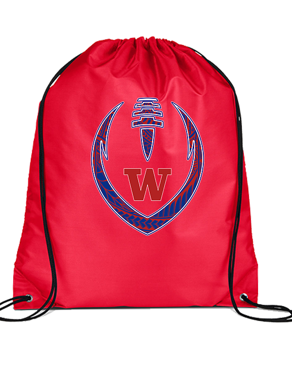 Waianae HS Football Full Football - Drawstring Bag