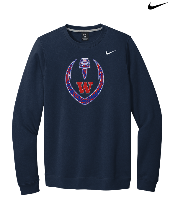 Waianae HS Football Full Football - Mens Nike Crewneck