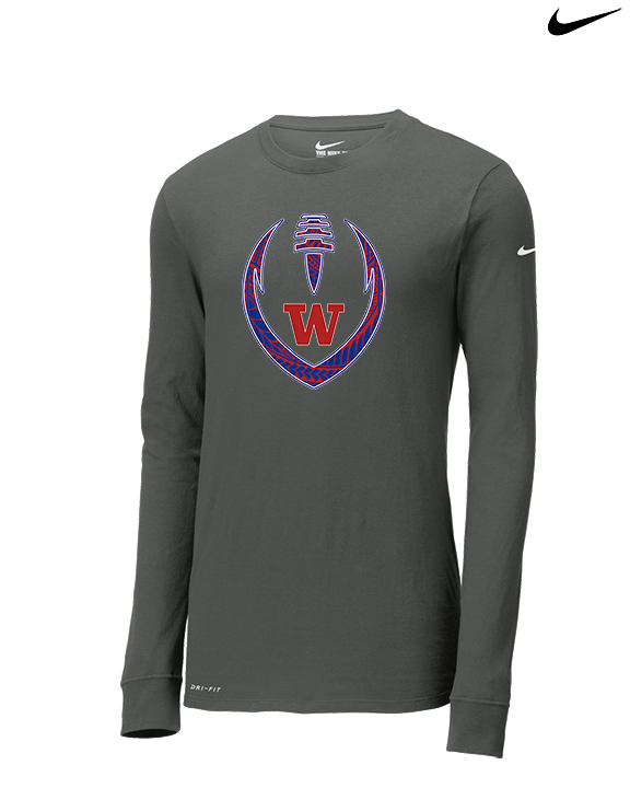 Waianae HS Football Full Football - Mens Nike Longsleeve