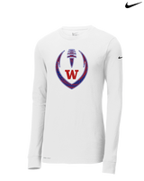 Waianae HS Football Full Football - Mens Nike Longsleeve