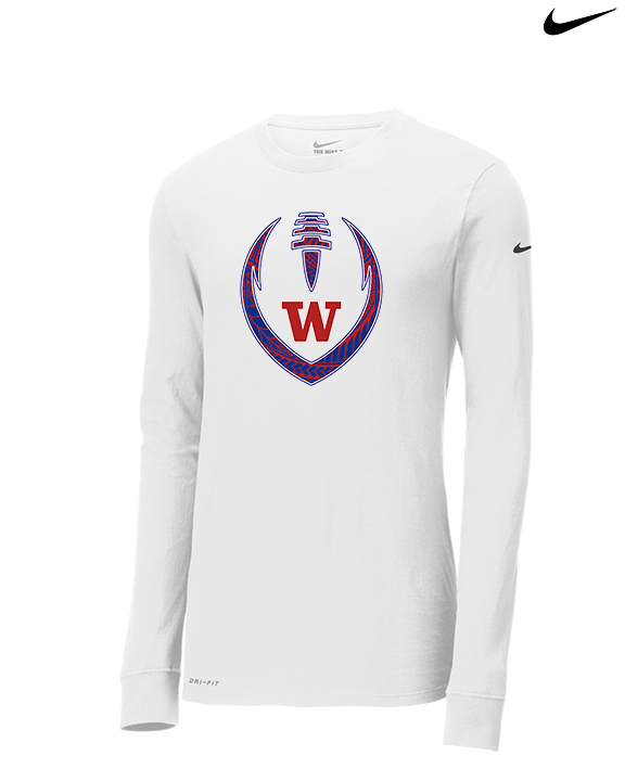 Waianae HS Football Full Football - Mens Nike Longsleeve