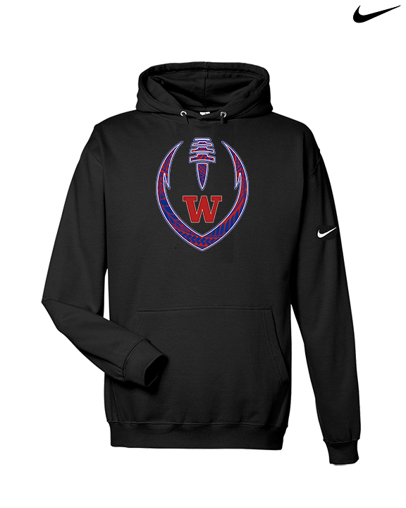 Waianae HS Football Full Football - Nike Club Fleece Hoodie