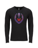 Waianae HS Football Full Football - Tri-Blend Long Sleeve