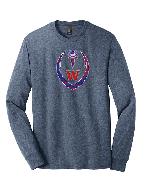 Waianae HS Football Full Football - Tri-Blend Long Sleeve