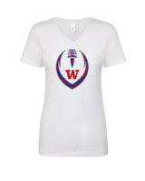 Waianae HS Football Full Football - Womens Vneck