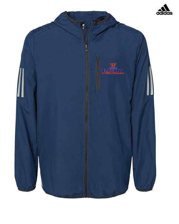 Waianae HS Football Splatter - Mens Adidas Full Zip Jacket