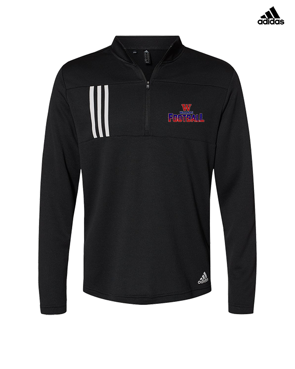 Waianae HS Football Splatter - Mens Adidas Quarter Zip