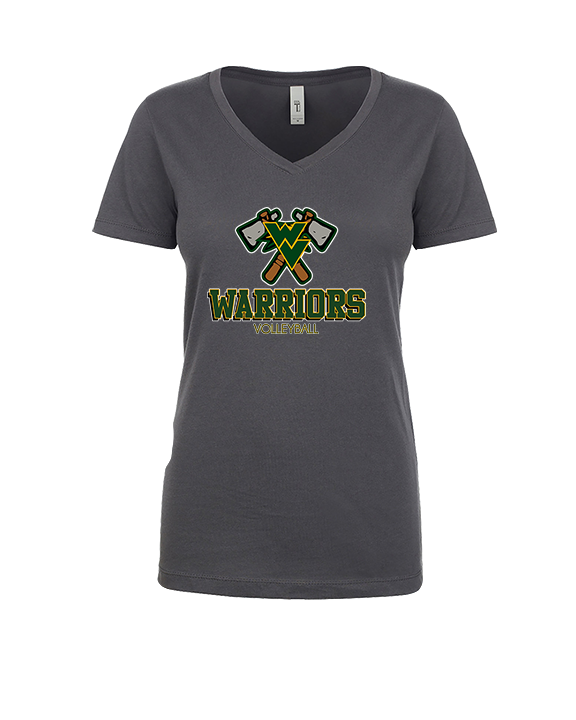 Waubonsie Valley HS Boys Volleyball Shadow - Womens Vneck