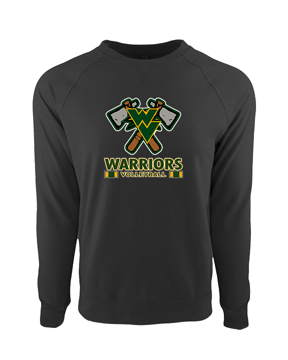 Waubonsie Valley HS Boys Volleyball Stacked - Crewneck Sweatshirt