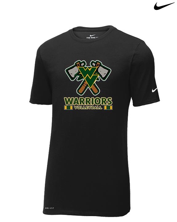 Waubonsie Valley HS Boys Volleyball Stacked - Mens Nike Cotton Poly Tee