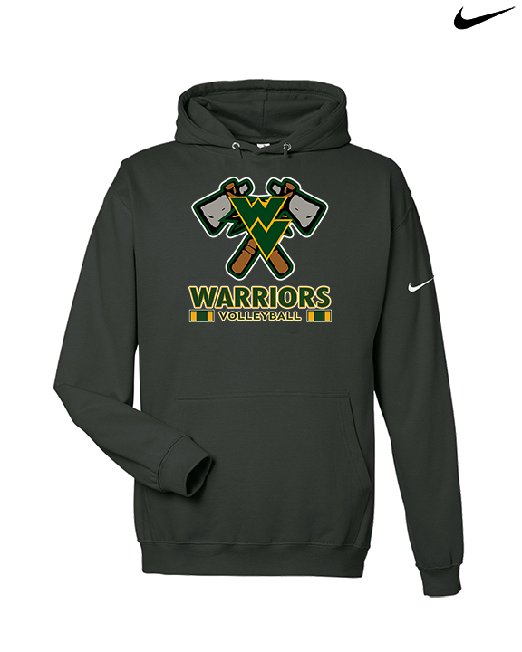 Waubonsie Valley HS Boys Volleyball Stacked - Nike Club Fleece Hoodie