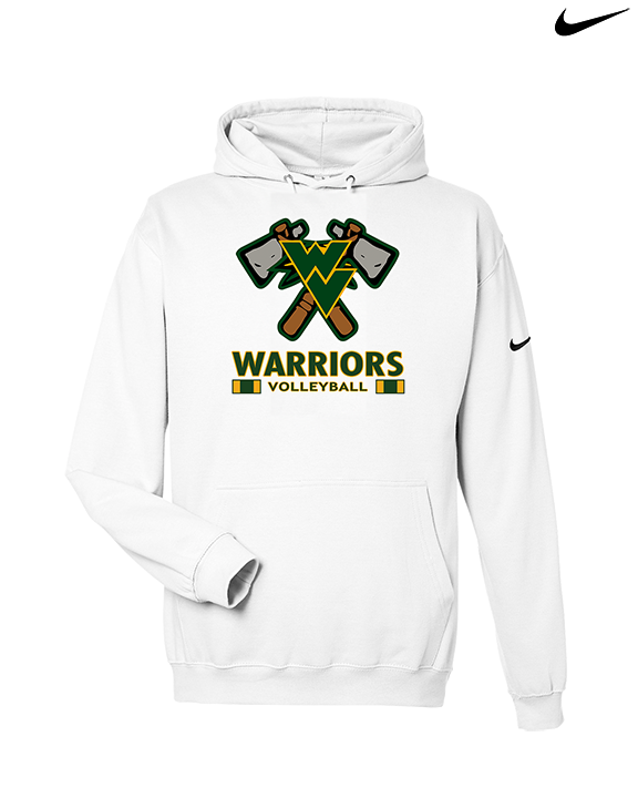 Waubonsie Valley HS Boys Volleyball Stacked - Nike Club Fleece Hoodie